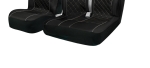 Ύφασμα Καπιτονέ Ταπετσαρία Για Καθίσματα με Συγκολλημένο Προσκέφαλο 2 + 1 Τεμάχια Μαύρη