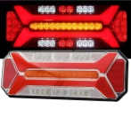 LED Neon Е-Мark Φανός Οπίσθιος 10V / 30V με 5 Λειτουργίες Tρεχούμενο φλας 353mm X 132mm
