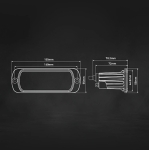 LED Προβολάκι Όπισθεν Χωνευτό 4 Λειτουργιές Ψυχρό Λευκό 10-30 Volt με Φωτισμό Πορείας / Φρένου / Έκτακτης Ανάγκης STROBE E-mark