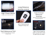 Μπάρα χώρου Στάθμευσης με Τηλεχειριστήριο με Ισχυρό Κινητήρα 4 Μπαταρίες Ιόντων Λιθίου 3000 mAh Επαναφορτιζόμενες