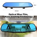 Σετ Καθρέπτης με Κάμερα DVR Αυτοκινήτου 1080P με Οθόνη 4.3" με Κλιπ & Κάμερα Οπισθοπορείας και κάρτα μνήμης Micro SD 32 GB 12V - 24V