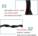 Προστατευτικό Διακοσμητικό Προστατευτικό Καλουπιού για Άκρες Θυρών Αυτοκινήτων Μαύρο