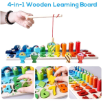 Ξύλινο Παιχνίδι Montessori για Παιδιά Παζλ Αριθμών / Ταξινομητής Σχημάτων