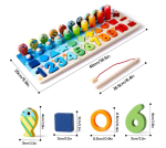 Ξύλινο Παιχνίδι Montessori για Παιδιά Παζλ Αριθμών / Ταξινομητής Σχημάτων