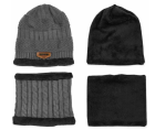 Σετ Χειμωνιάτικων Αξεσουάρ Σκουφί και Κασκόλ Γκρι 2 Τεμ.