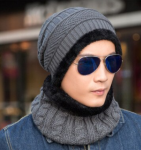 Σετ Χειμωνιάτικων Αξεσουάρ Σκουφί και Κασκόλ Γκρι 2 Τεμ.