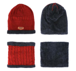 Σετ Χειμωνιάτικων Αξεσουάρ Σκουφί και Κασκόλ Κόκκινο 2 Τεμ.