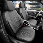 Σετ Καλύμματα Αυτοκινήτου Otom Core Design Binek Universal Ύφασμα και Δερματίνη  Εμπρός και Πίσω 11 Τεμαχίων Γκρί - Μαύρο