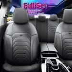 Σετ Καλύμματα Αυτοκινήτου Otom Core Design Binek Universal Ύφασμα και Δερματίνη  Εμπρός και Πίσω 11 Τεμαχίων Γκρί - Μαύρο