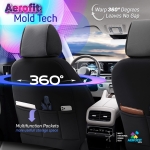 Σετ Καλύμματα Αυτοκινήτου Otom Core Design Binek Universal Ύφασμα και Δερματίνη  Εμπρός και Πίσω 11 Τεμαχίων Γκρί - Μαύρο