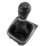 Πόμολο 6 Ταχυτήτων με Φυσούνα Λεβιέ Δερματίνη για Volkswagen Golf V 2005 - 2009 / Golf VI 2010 - 2014 OEM 1K0711113