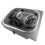 Πόμολο 6 Ταχυτήτων με Φυσούνα Λεβιέ Δερματίνη για Volkswagen Golf V 2005 - 2009 / Golf VI 2010 - 2014 OEM 1K0711113