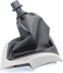 Φυσούνα Λεβιέ Ταχυτήτων Μαύρη Δερματίνη με Νίκελ Βάση για Peugeot Boxer / Citroen Jumper / Fiat Ducato OEM 1608508580 / 46314090 / 55348945