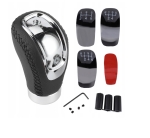 Δερμάτινο Πόμολο Ταχυτήτων UNIVERSAL για VW / Audi / Skoda / Seat / Opel / BMW / Ford / Peugeot / Citroën / Honda / Mazda / Subaru / Hyundai / Kia / 5-τάχυτο / 6-τάχυτο