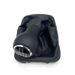 Πόμολο 5 Ταχυτήτων με Φυσούνα Λεβιέ Δερματίνη για Volkswagen Polo 9N / 9N2 2002 - 2009 OEM 6Q2711113F