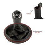 Πόμολο 5 Ταχυτήτων με Φυσούνα Λεβιέ Δερματίνη για Volkswagen T5 Transporter 2003 - 2011 OEM