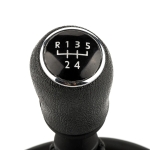 Πόμολο 5 Ταχυτήτων με Φυσούνα Λεβιέ Δερματίνη για Volkswagen T5 Transporter 2003 - 2011 OEM