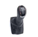 Πόμολο 6 Ταχυτήτων με Φυσούνα Λεβιέ Δερματίνη για  Audi A4 B8 2008 - 2013