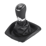 Πόμολο 5 Ταχυτήτων με Φυσούνα Λεβιέ Δερματίνη για Skoda Octavia 2 2004 - 2013