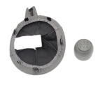 Πόμολο 5 Ταχυτήτων με Φυσούνα Λεβιέ Δερματίνη για FIAT 500 2007 - 2013 / FIAT PANDA 2003 - 2012