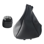 Πόμολο 5 Ταχυτήτων με Φυσούνα Λεβιέ Δερματίνη για Fiat Panda 2012 OEM 502942700