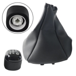 Πόμολο 5 Ταχυτήτων με Φυσούνα Λεβιέ Δερματίνη για Fiat Panda 2012 OEM 502942700