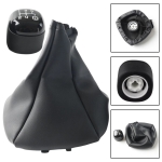 Πόμολο 5 Ταχυτήτων με Φυσούνα Λεβιέ Δερματίνη για Fiat Panda 2012 OEM 502942700