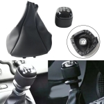 Πόμολο 5 Ταχυτήτων με Φυσούνα Λεβιέ Δερματίνη για Fiat Panda 2012 OEM 502942700