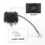 LED Προβολέας SLIM 10-30 Volt Υψηλής Ισχύος 15W Λευκό / Λευκό  101mm x 101mm x 37mm IP68