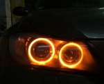 Λάμπες Αυτοκινήτου Angel Eyes για BMW E87 / E39 / E61 / E63 / E64 / E65 / E66 / E83 X3 / E53 X5 / E60 LED Πορτοκαλί 5W Can Bus Χωρίς σφάλματα 2τμχ.