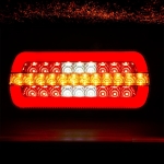 LED Neon Е-Мark Φανός Οπίσθιος 12V / 24V με 4 Λειτουργίες Tρεχούμενο φλας 224mm X 104mm X 52mm