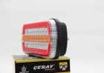 LED Neon Е-Мark Φανός Οπίσθιος 12V / 24V με 4 Λειτουργίες Tρεχούμενο φλας 224mm X 104mm X 52mm