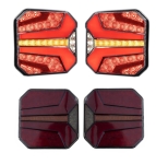 LED Neon Е-Мark Φανός Οπίσθιος Φιμέ 24V Φρένων - Tρεχούμενο φλας - Όπισθεν - Πορείας 144mm X 141mm X 48mm