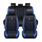Σετ Καλύμματα Αυτοκινήτου Universal ECO Δέρμα Εμπρός και Πίσω Μαύρο / Μπλέ
