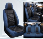 Σετ Καλύμματα Αυτοκινήτου Universal ECO Δέρμα Εμπρός και Πίσω Μπλέ / Μαύρο