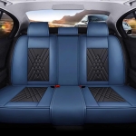 Σετ Καλύμματα Αυτοκινήτου Universal ECO Δέρμα Εμπρός και Πίσω Μπλέ / Μαύρο