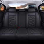 Σετ Καλύμματα Αυτοκινήτου Universal ECO Δέρμα Εμπρός και Πίσω Μαύρο Design