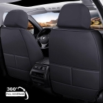 Σετ Καλύμματα Αυτοκινήτου Universal ECO Δέρμα Εμπρός και Πίσω Μαύρο Design