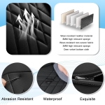 Σετ Καλύμματα Αυτοκινήτου Universal ECO Δέρμα Εμπρός και Πίσω Μαύρο / Κόκκινο Design