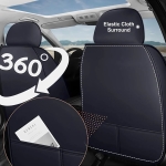 Σετ Καλύμματα Αυτοκινήτου Universal ECO Δέρμα Εμπρός και Πίσω Μαύρο με Μαξιλαράκι Design