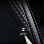 Σετ Καλύμματα Αυτοκινήτου Universal Ύφασμα και ECO Δέρμα Εμπρός και Πίσω Μαύρο / Λευκό