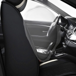 Σετ Καλύμματα Αυτοκινήτου Universal Ύφασμα και ECO Δέρμα Εμπρός και Πίσω Μαύρο / Λευκό