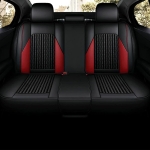 Σετ Καλύμματα Αυτοκινήτου Universal Ύφασμα και ECO Δέρμα Εμπρός και Πίσω Μαύρο / Λευκό / Κόκκινο