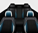 Σετ Καλύμματα Αυτοκινήτου Universal Ύφασμα και ECO Δέρμα Εμπρός και Πίσω Μαύρο / Λευκό / Μπλέ