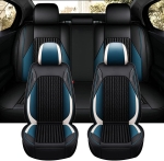 Σετ Καλύμματα Αυτοκινήτου Universal Ύφασμα και ECO Δέρμα Εμπρός και Πίσω Μαύρο / Λευκό / Μπλέ
