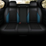 Σετ Καλύμματα Αυτοκινήτου Universal Ύφασμα και ECO Δέρμα Εμπρός και Πίσω Μαύρο / Λευκό / Μπλέ