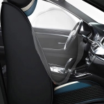 Σετ Καλύμματα Αυτοκινήτου Universal Ύφασμα και ECO Δέρμα Εμπρός και Πίσω Μαύρο / Λευκό / Μπλέ