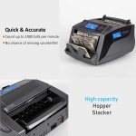 Καταμετρητής Χαρτονομισμάτων με Ταχύτητα 1000/min & UV / MG / IR Ανίχνευση Πλαστών Γκρι / Περιλαμβάνεται θήκη
