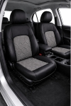 Σετ Καλύμματα Αυτοκινήτου Universal Αλκαντάρα / ECO Δέρμα Εμπρός και Πίσω Μαύρο / Γκρί
