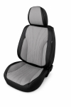 Σετ Καλύμματα Αυτοκινήτου Universal ECO Δέρμα Εμπρός και Πίσω Μαύρο / Γκρί
